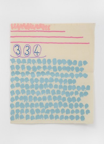 Giorgio Griffa, Tre linee con arabesco n.334, 1992 , Casey Kaplan