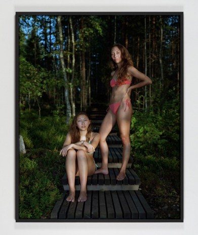 Rineke Dijkstra, Sophie and Alice, Savolinna, Finland, August 3, 2013, 2013, printed in 2017 , Marian Goodman Gallery