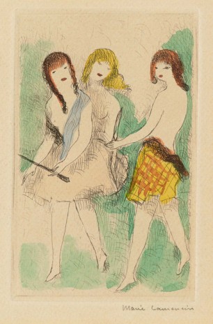 Marie Laurencin, Les trois jeunes filles jouent à l’arc (Three Young Girls Playing with a Bow and Arrow), 1926 , Galerie Buchholz