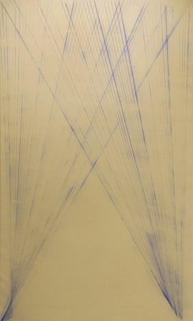 Kazuko Miyamoto, Chalkline drawing (blue) , 1972 , Exile
