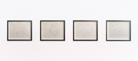 Simone Forti, Animal Study - Oxen, Turkey, Ostrich, 1982 , Galleria Raffaella Cortese
