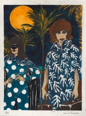 Marcel Dzama, The June moon light on Jolene and June, 2020, Tim Van Laere Gallery