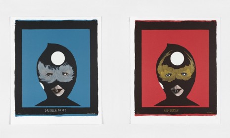 Marcel Dzama, Red Dracula and Dracula Blues (accompanying screenprints for Dance Floor Dracula, Prelude in C-Sharp Minor), 2018 , Tim Van Laere Gallery