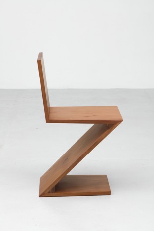 Simon Starling , A Zig-Zag Chair designed by Gerrit Rietveld in 1934 and reproduced using 45,910 year-old swamp kauri wood in 2015, 2015 , Casey Kaplan