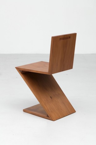 Simon Starling , A Zig-Zag Chair designed by Gerrit Rietveld in 1934 and reproduced using 45,910 year-old swamp kauri wood in 2015, 2015 , Casey Kaplan