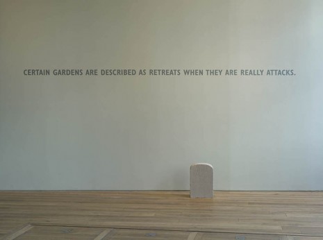 Ian Hamilton Finlay, Certain Gardens are Described as Retreats When They Are Really Attacks, 2005 - 2012, Ingleby Gallery