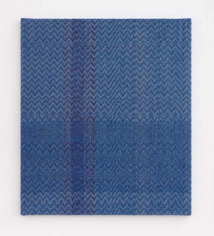 Heather Cook , Shadow Weave Fluorescent Blue + Denim (5132) 8/2 Cotton 20 EPI, 2020, Praz-Delavallade