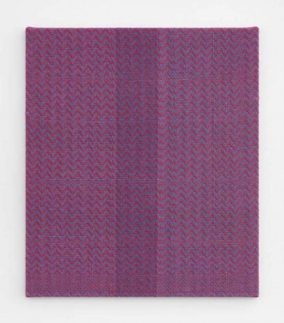 Heather Cook , Shadow Weave Fluorescent Blue + Scarlet (5116) 8/2 Cotton 20 EPI, 2020, Praz-Delavallade