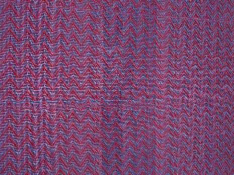 Heather Cook , Shadow Weave Fluorescent Blue + Scarlet (5116) 8/2 Cotton 20 EPI, 2020, Praz-Delavallade