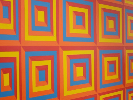 Jim Isermann  , Untitled (yellow 116, orange 1505, red 179, blue 2925), 2009  , Praz-Delavallade
