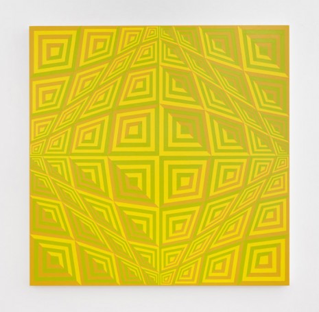 Jim Isermann , Untitled (yellow 116, ochre 124, green 297), 2009 , Praz-Delavallade
