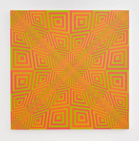 Jim Isermann , Untitled (orange 21, ochre 124, green 397, red 1788), 2009, Praz-Delavallade