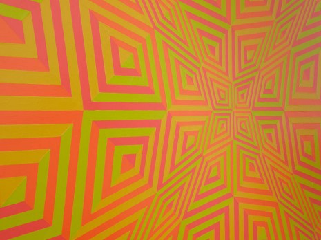 Jim Isermann , Untitled (orange 21, ochre 124, green 397, red 1788, 2009, Praz-Delavallade