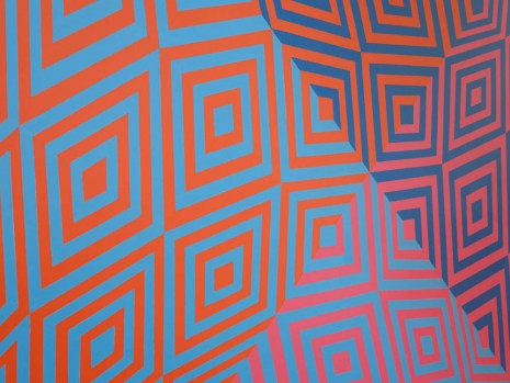 Jim Isermann , Untitled (orange 21, pink 191, blue 285, light blue 295), 2011, Praz-Delavallade