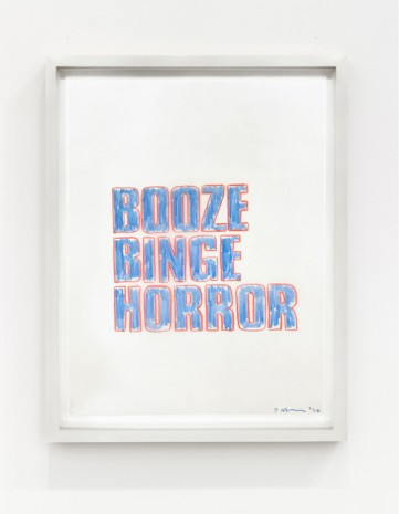 Sarah Morris, BOOZE BINGE HORROR, 1996 , The Mayor Gallery
