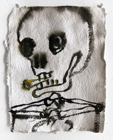 Chris Martin , Untitled (Skull), 2020 , rodolphe janssen