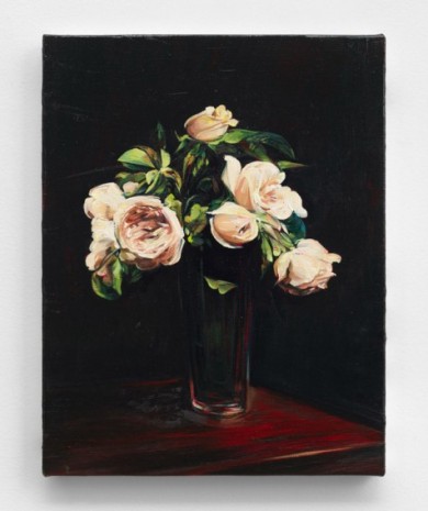 Sam McKinniss , Blush Roses in a Glass (after Fantin-Latour), 2020 , Almine Rech