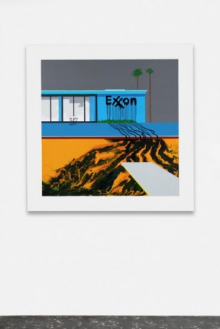 Zevs , Oil Painting Exxon Grey/Orange, 2015 , David Zwirner