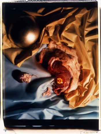 Helen Chadwick, Meat Abstract No. 8: Gold Ball / Steak, 1989 , Richard Saltoun Gallery