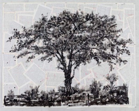 William Kentridge, Drawing for Waiting for the Sibyl (Lone Tree), 2019, Lia Rumma Gallery