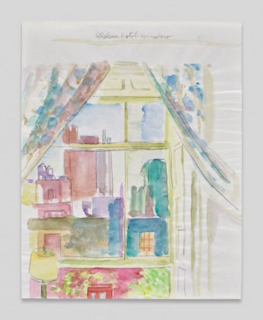 Maria Lassnig, Chelsea Hotel window, c. 1979 , Petzel Gallery
