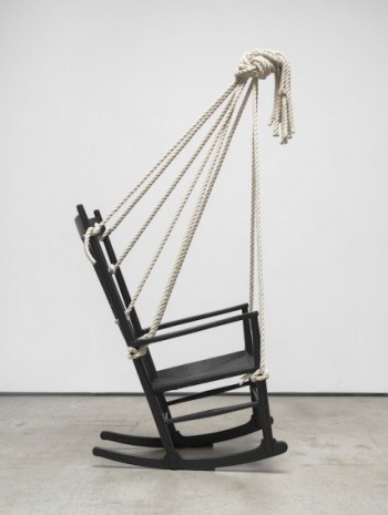 Ricky Swallow, Rocking Chair with Rope (meditation chair #1), 2020 , David Kordansky Gallery