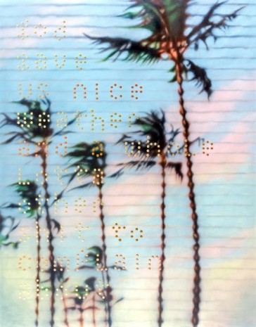 Raúl Cordero, Tropical Painting No. 3 (God gave us nice weather and a whole lotta other shit to complain about...), 2017 , Mai 36 Galerie
