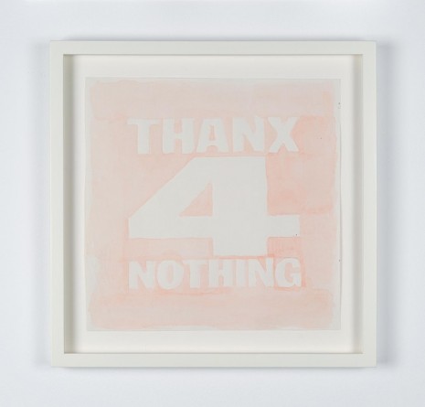John Giorno, THANX 4 NOTHING, 2012, Almine Rech