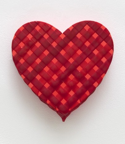 Linda Stark,  Perylene Heart Weave, 2020, David Kordansky Gallery