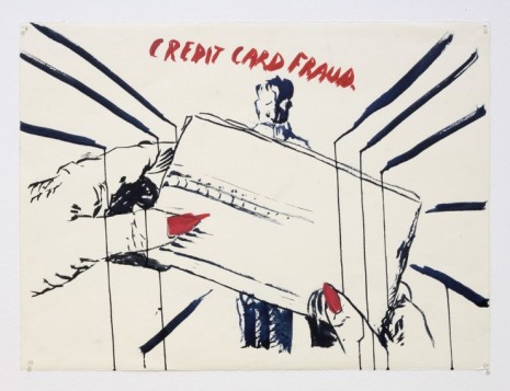 Raymond Pettibon, No Title (Credit card fraud.), 2019, Regen Projects