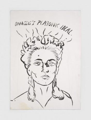 Raymond Pettibon, No Title (Onassis's platonic ideal.), 2020, Regen Projects