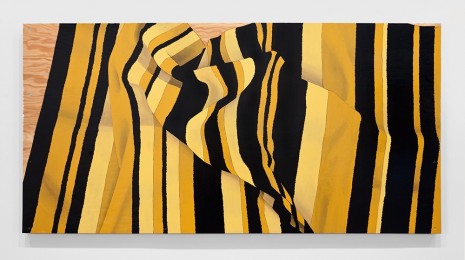 Andrea Zittel, Prototype for Billboard: A-Z Cover Series 1 (Gold and Black Stripes)_, 2012, Andrea Rosen Gallery