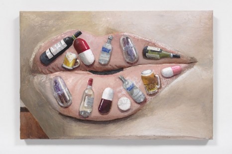 Gina Beavers, Addiction Lips, 2020, Marianne Boesky Gallery