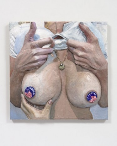 Gina Beavers, I Voted, 2020, Marianne Boesky Gallery