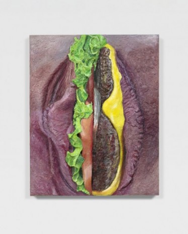 Gina Beavers, Vagina Burger, 2020, Marianne Boesky Gallery