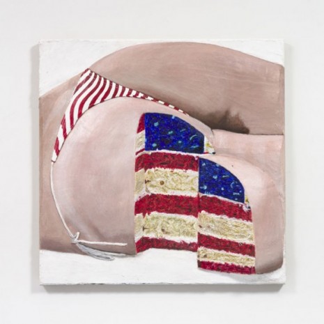 Gina Beavers, American Flag Sponge Butt Cake, 2020, Marianne Boesky Gallery