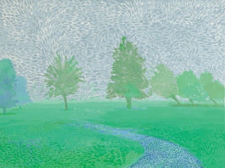 David Hockney, Trees Mist, 2019, Galerie Lelong & Co.
