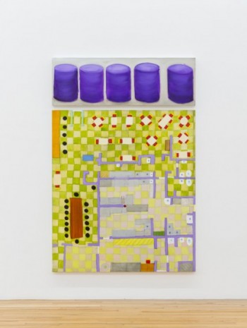 Kim Dingle, Purple Ottomans - Restaurant Mandala, 2012/2020, Andrew Kreps Gallery