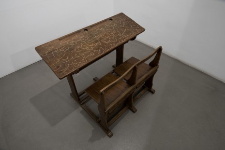 Nicène Kossentini, A School Desk, 2020, Sabrina Amrani