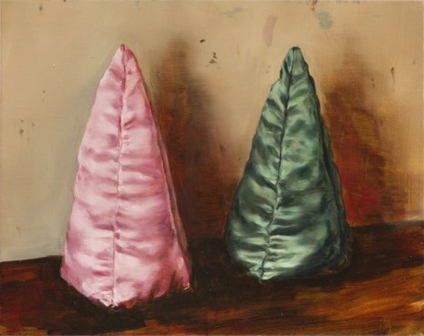 Michaël Borremans, Pink Cone, Green Cone, 2020, Zeno X Gallery