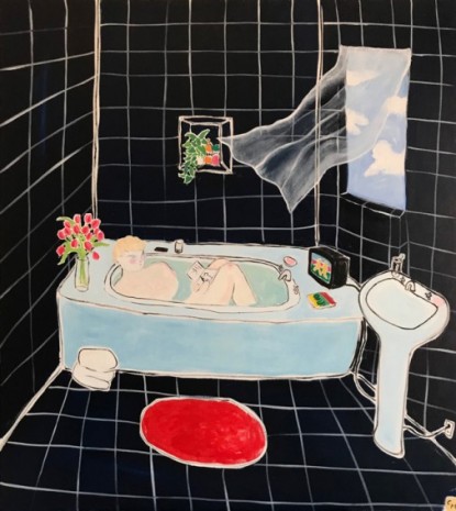 Claire Milbrath, Prussian Blue Bath, 2020, Steve Turner