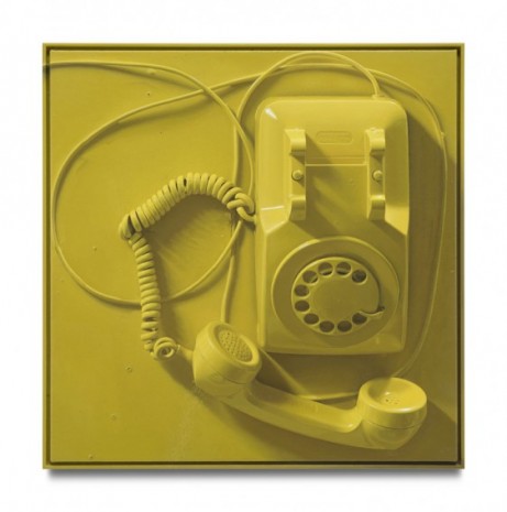 Paul Sietsema, Yellow phone painting, 2020, Matthew Marks Gallery