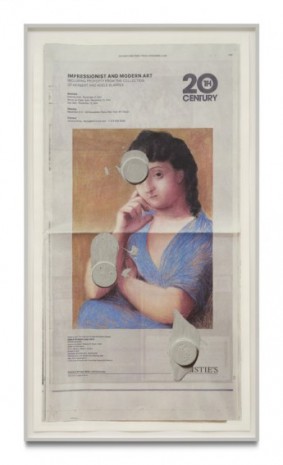 Paul Sietsema, Vertical newspaper (20th century), 2020, Matthew Marks Gallery