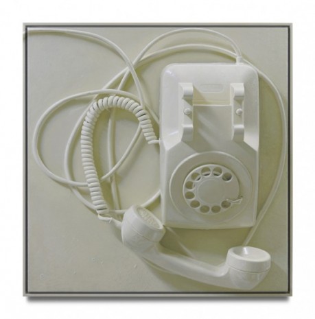 Paul Sietsema, White phone painting, 2020, Matthew Marks Gallery