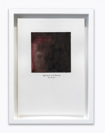 Amanda Williams, What Black is this you say?—“I thought red kool-aid was juice til I was 10 years old”—black (study for 06.03.20), 2020, Rhona Hoffman Gallery
