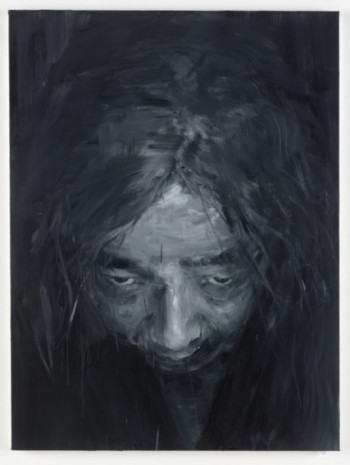 Yan Pei-Ming, Autoportrait, noir, 2020, MASSIMODECARLO