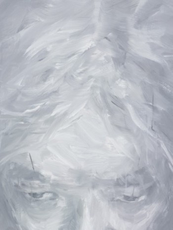 Yan Pei-Ming, Autoportrait, blanc, 2020, MASSIMODECARLO