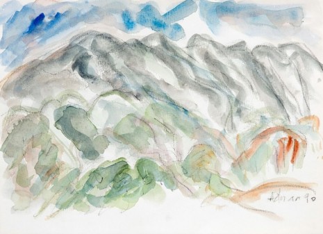 Etel Adnan, Montagne Sainte-Victoire 2, 1990 , Monica De Cardenas