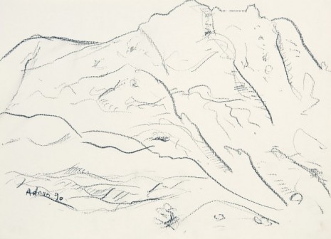 Etel Adnan, Montagne Sainte-Victoire 17, 1990 , Monica De Cardenas