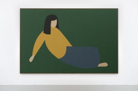 Antonio Ballester Moreno, Woman Lying on the Grass (Blue Skirt), 2020, Pedro Cera